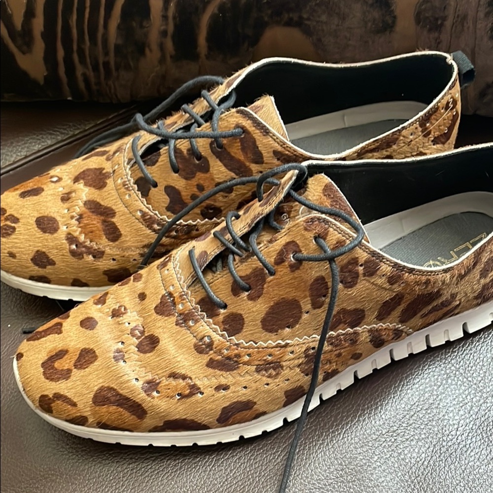 Women’s Cole Haan ZeroGrand Cheetah calf hair Oxfords Size 11 B